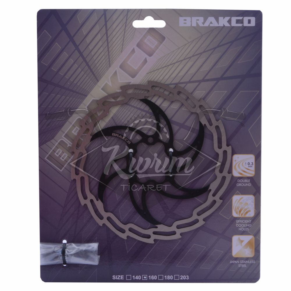 ROTOR  [160 mm]  SİYAH  BRAKCO