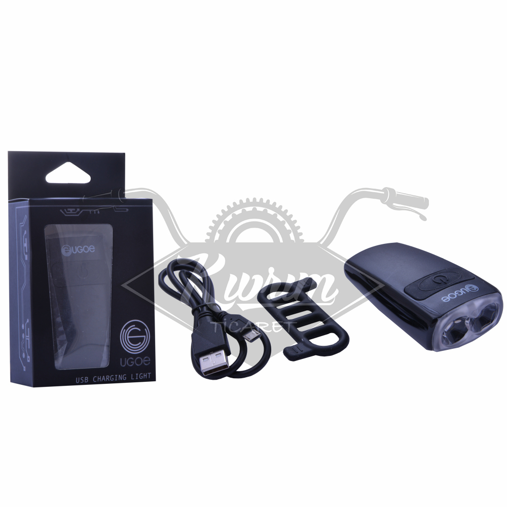 ÖN FAR 2 LEDLİ - 200 LUMEN USB ŞARJLI-NB30-00 UGOE