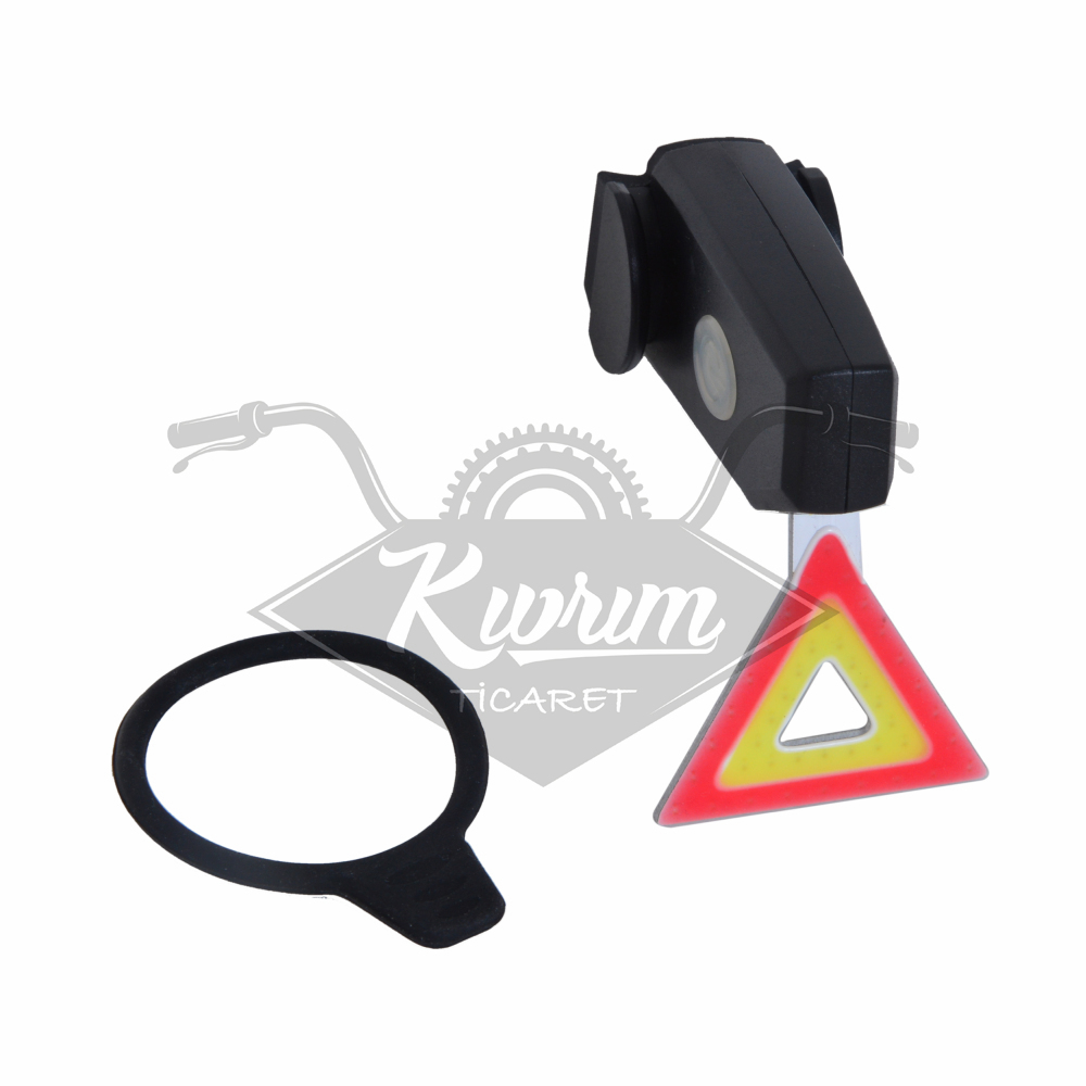 BİSİKLET ÇAKAR 5 FONKSİYONLU SARI-KIRMIZI IŞIKLI [USB GİRİŞLİ]