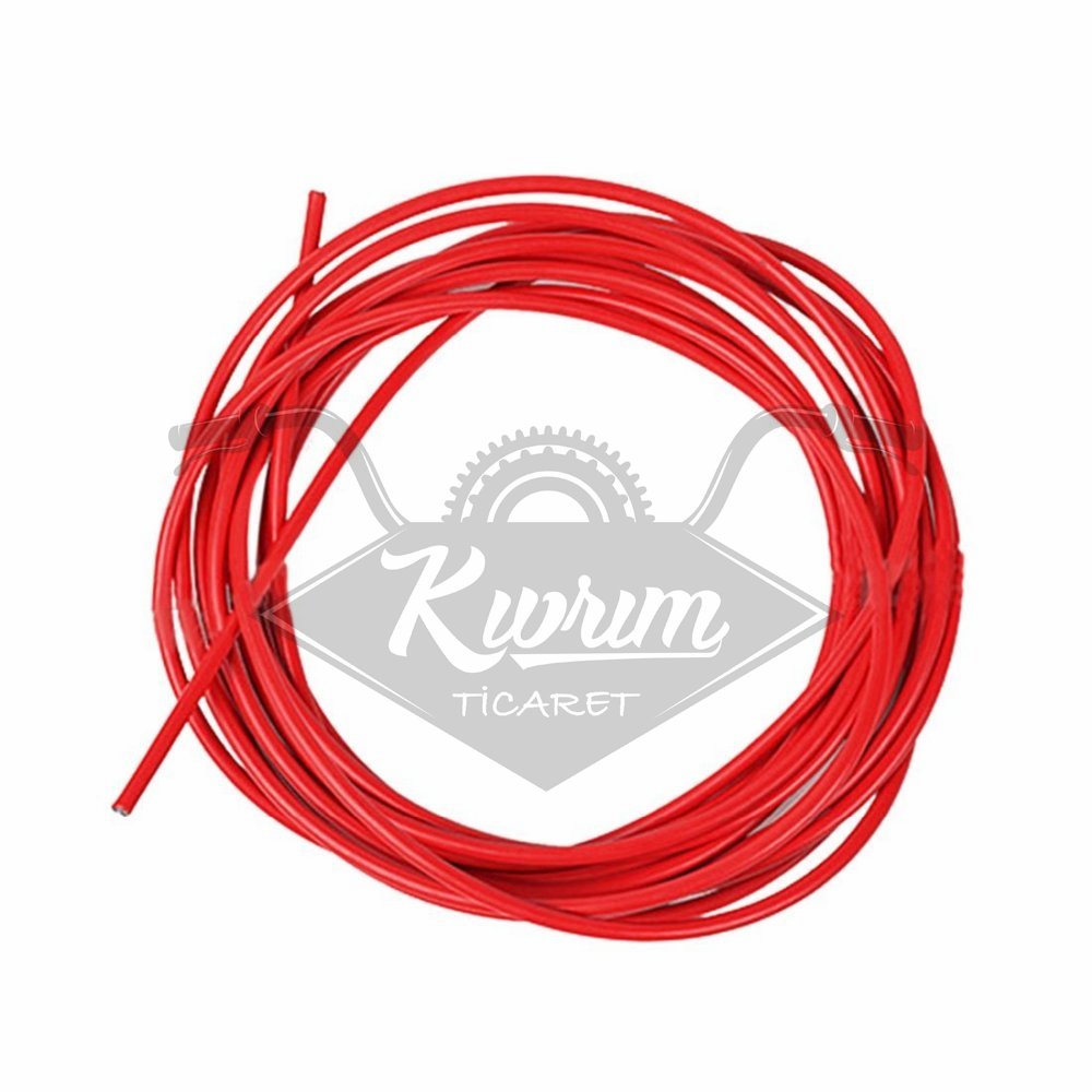 METRE DIŞ KABLO KIRMIZI 5 MM 2P [TEFLONLU] [1 Rulo=25 mt]