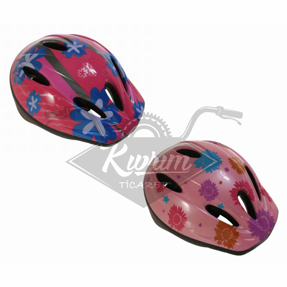 BİSİKLET KASKI ÇOCUK  Y03  48-54cm [KIZ MODEL] [2 DESEN] [ASKILI POŞET]
