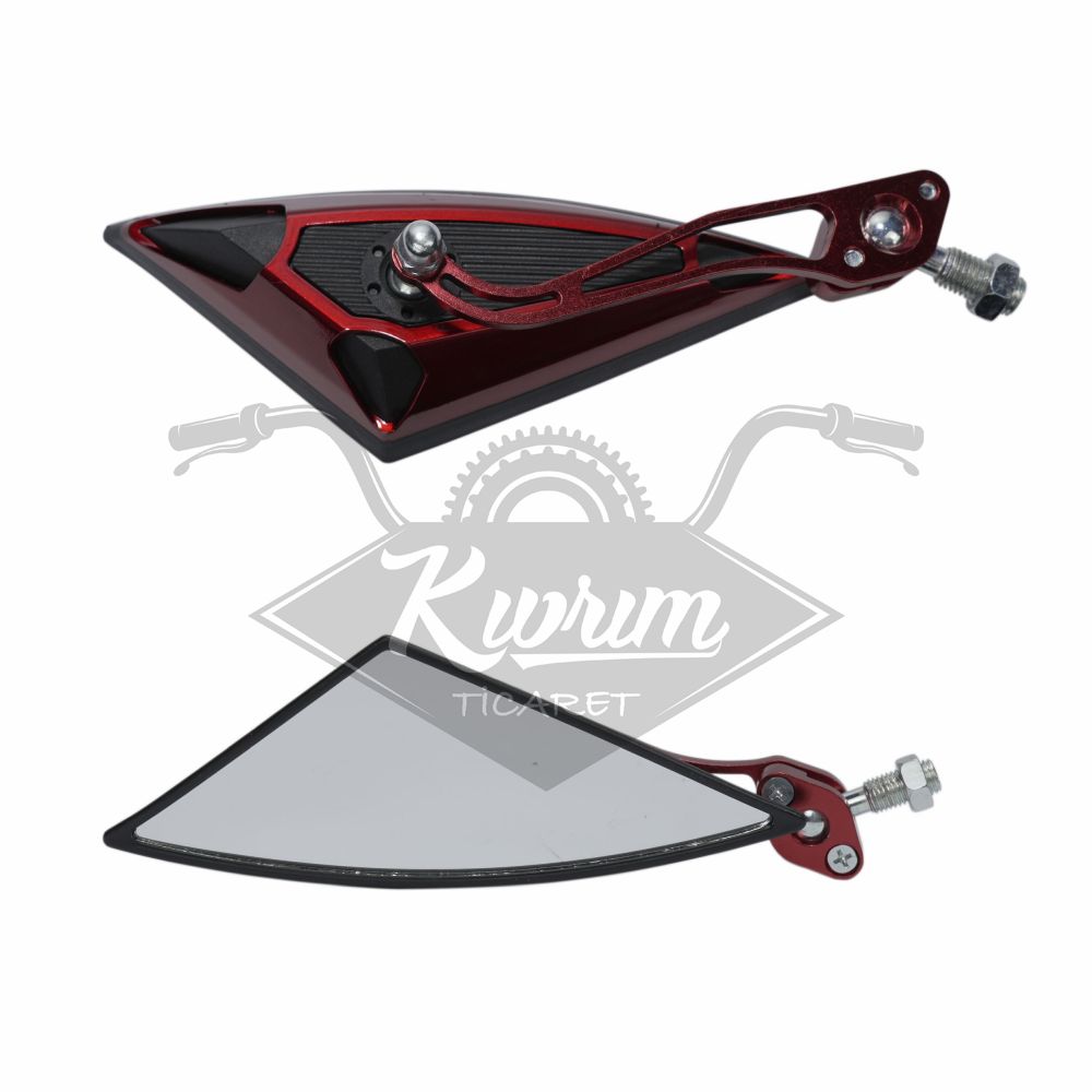 MODİFİYE AYNA 10mm ADAPTÖR 8mm KIRMIZI
