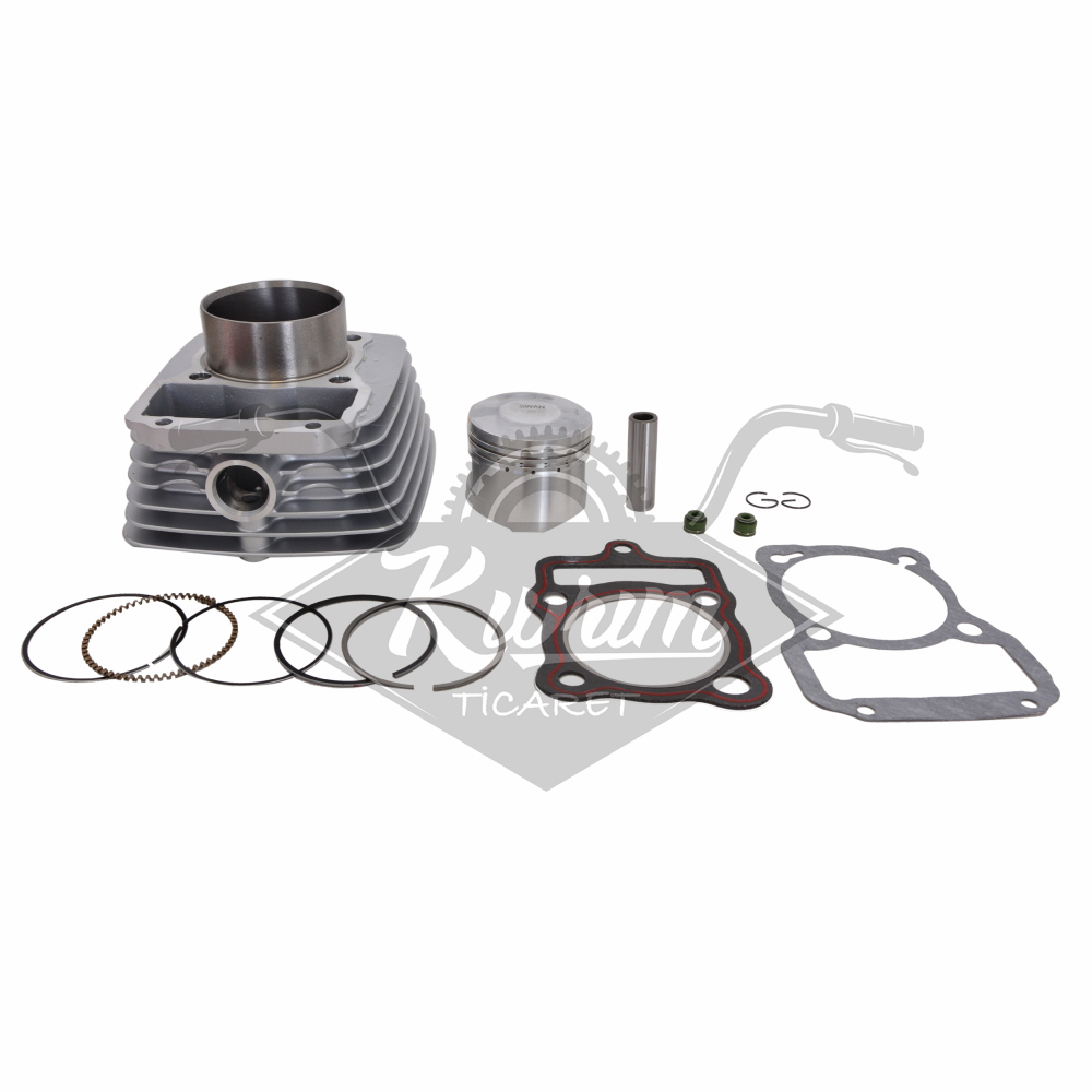 SİLİNDİR KOMPLE [NY PİSTON] 15 PERNO [62,0 mm] [YÜK:69 mm] 150cc CG  SWAN