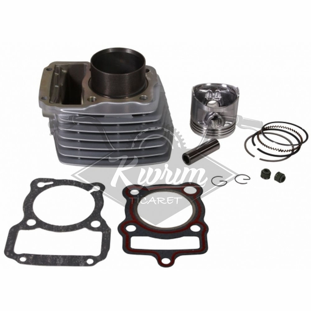 SİLİNDİR KOMPLE 15 PERNO [56,5 mm] [YÜK:69 mm] 125cc CG [OEM KALİTE]