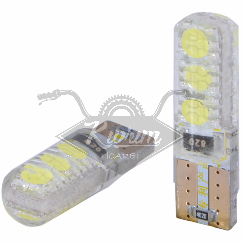 T10  6 LED' Lİ DİPSİZ AMPUL BEYAZ  MODEL-1 [ÇİFT]