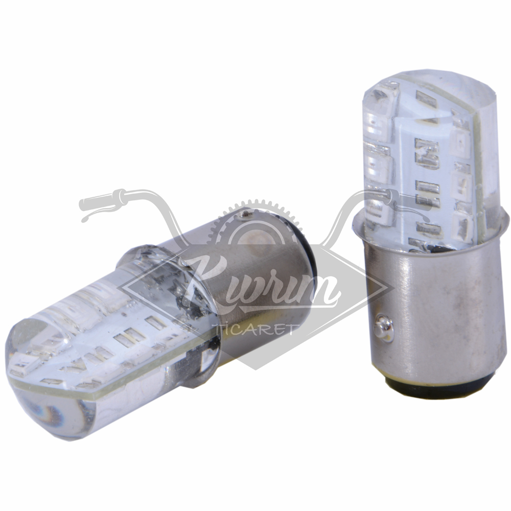 XD-1157  12 LED' Lİ ÇAKARLI ARKA STOP AMPULÜ [ÇİFT] - BELGELİ