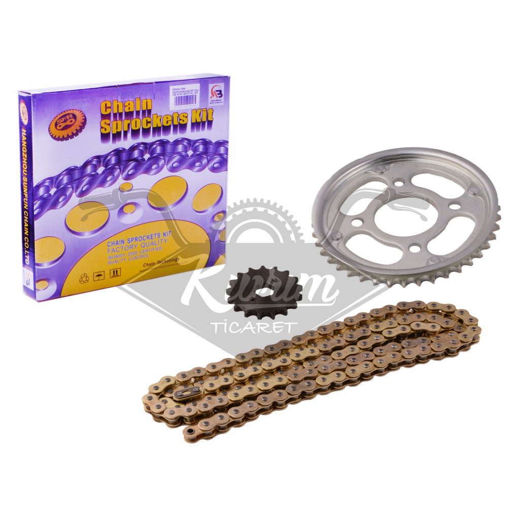 O RİNGLİ ZİNCİR DİŞLİ SET [GOLD] [15T/42T] [428H x 126L] CBF 150 - SFR