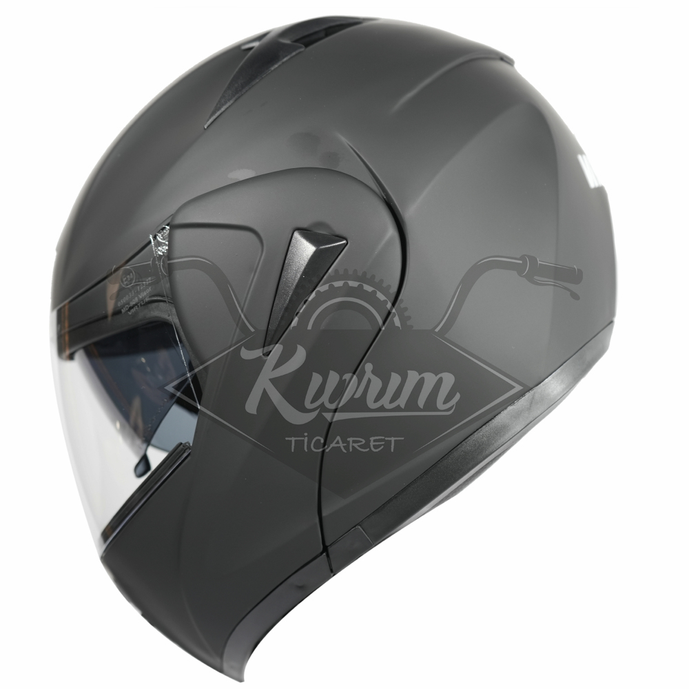 VRT - ÇENE AÇILIR VİZÖRLÜ KASK [MD-808] [MAT SİYAH] [M]