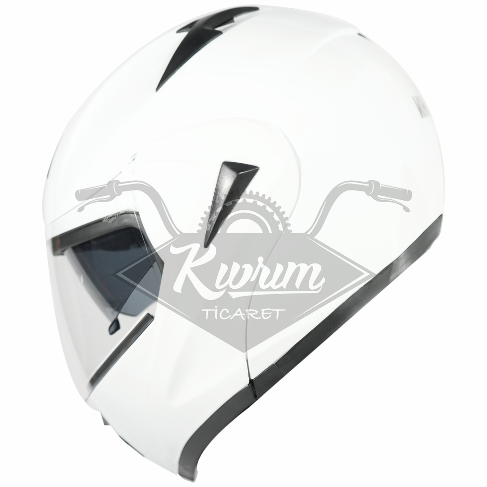 VRT - ÇENE AÇILIR VİZÖRLÜ KASK [MD-808] [BEYAZ] [S]