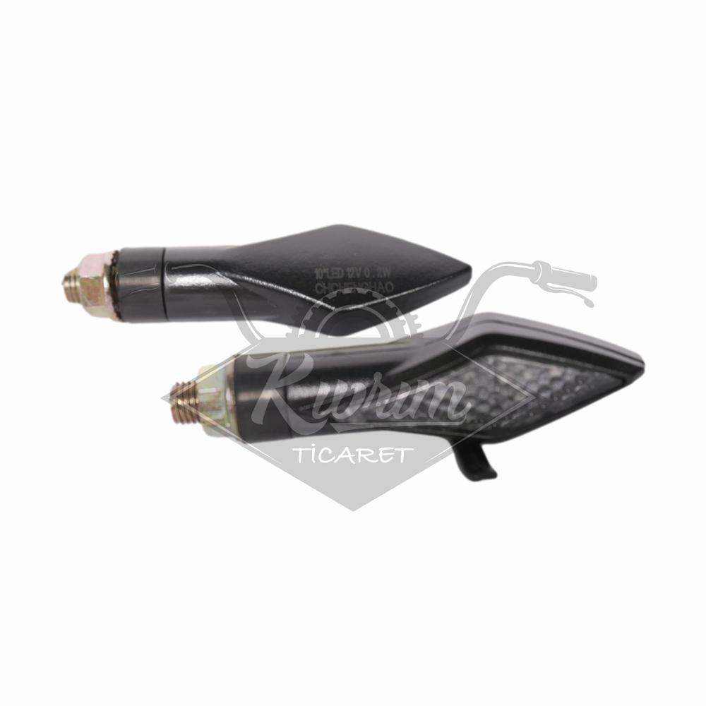 LED SİNYAL [SARI IŞIK] [TAKIM] SİYAH [1032] - E BELGELİ