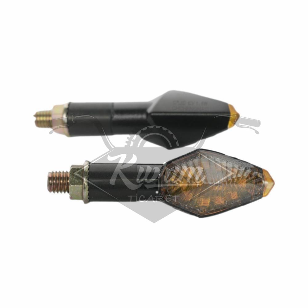LED SİNYAL [SARI IŞIK] [TAKIM] SİYAH [1038] - E BELGELİ