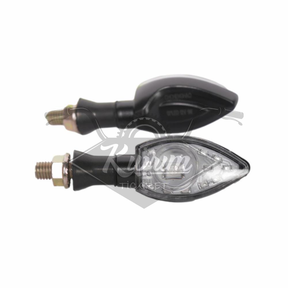 LED SİNYAL [SARI IŞIK] [TAKIM] SİYAH [1061] - E BELGELİ