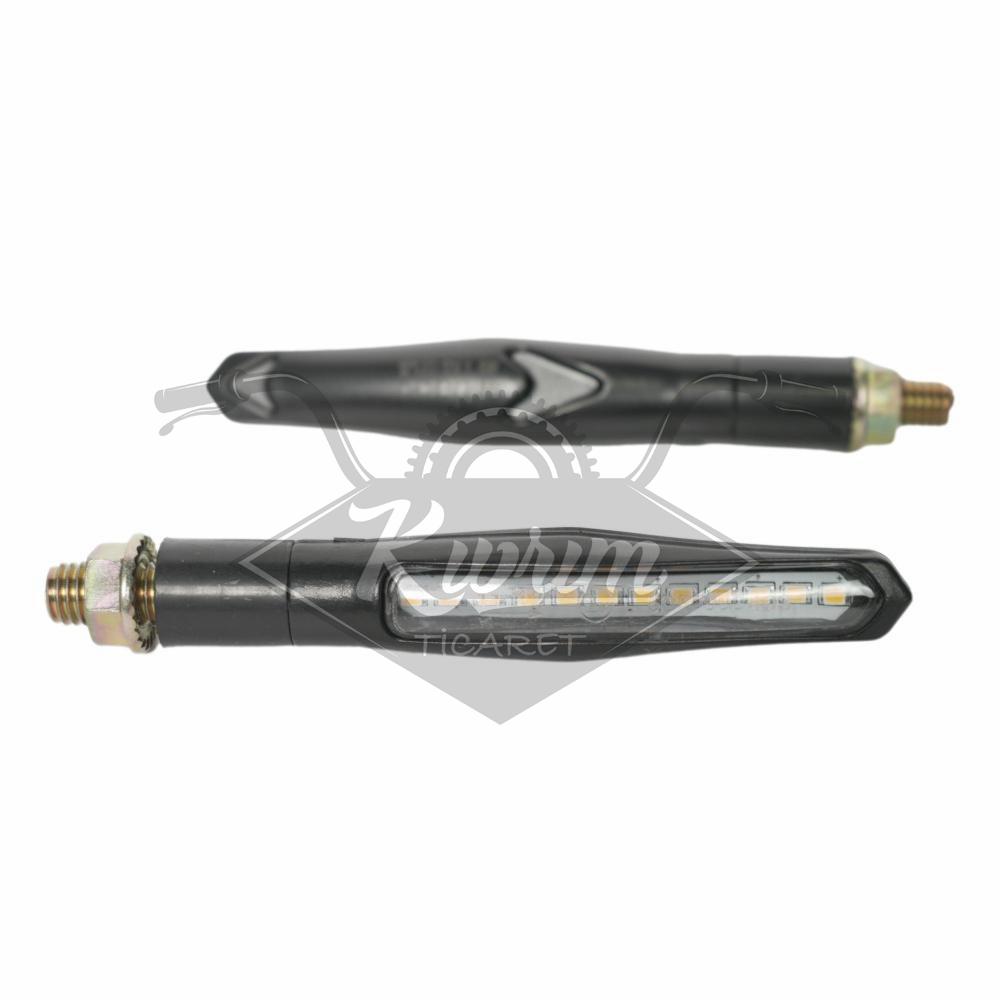 KAYAN LED SİNYAL [SARI IŞIK] [TAKIM] SİYAH [1062L-Y] - E BELGELİ