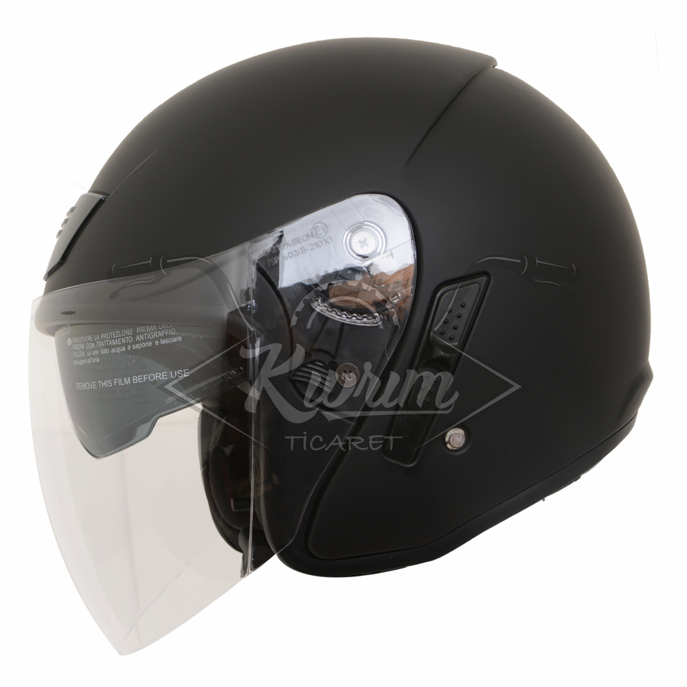 BEON-ÇENESİZ VİZÖRLÜ YAZLIK KASK [B210] [MAT SİYAH] [S]