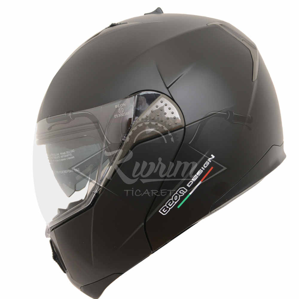 BEON- ÇENE AÇILIR VİZÖRLÜ KASK [B700] [MAT SİYAH] [XL]