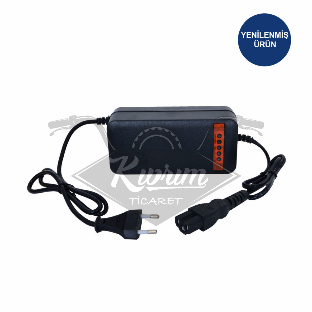 48 V [20-24AH] ŞARJ CİHAZI EBIKE [DEVRE KESİCİLİ - GÖSTERGELİ]  -YENİLENMİŞ