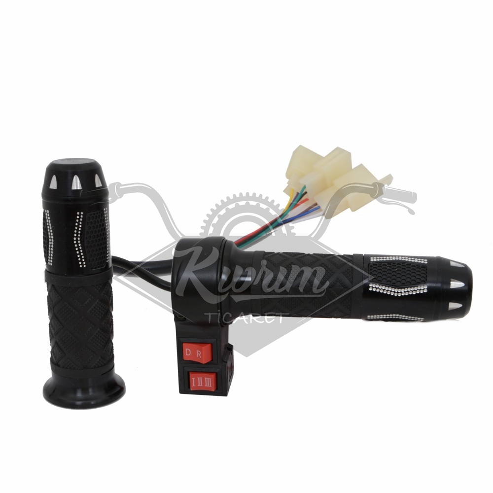GAZ KOLU [TAKIM] [SİYAH] [3 VİTES - İLERİ - GERİ] E-BIKE