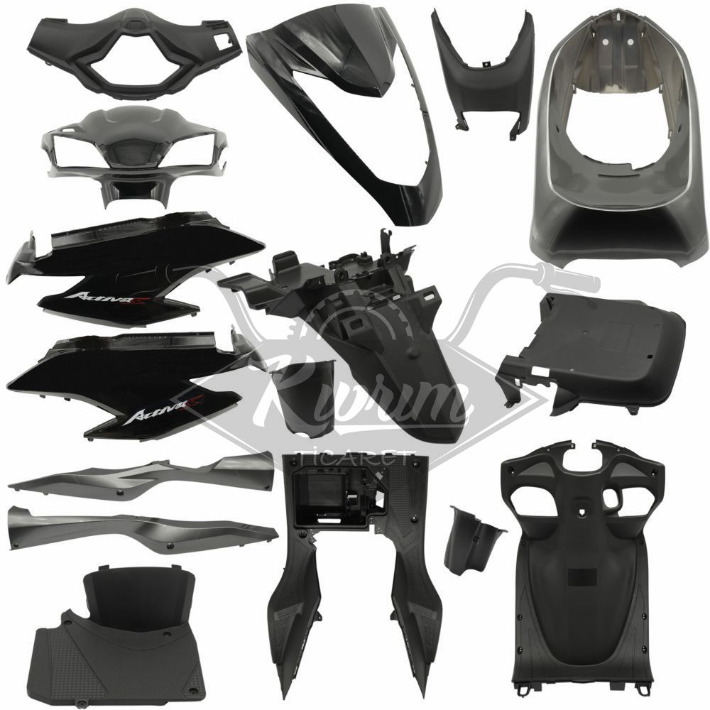 KAPORTA Y. SET [SİYAH] [YENİ MODEL] HONDA ACTIVA S