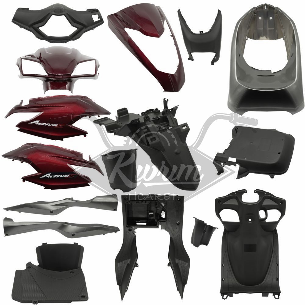 KAPORTA Y. SET [BORDO] [YENİ MODEL] HONDA ACTIVA S