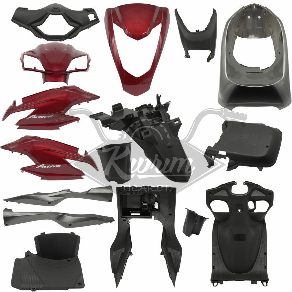 KAPORTA Y. SET [KIRMIZI] [YENİ MODEL] HONDA ACTIVA S