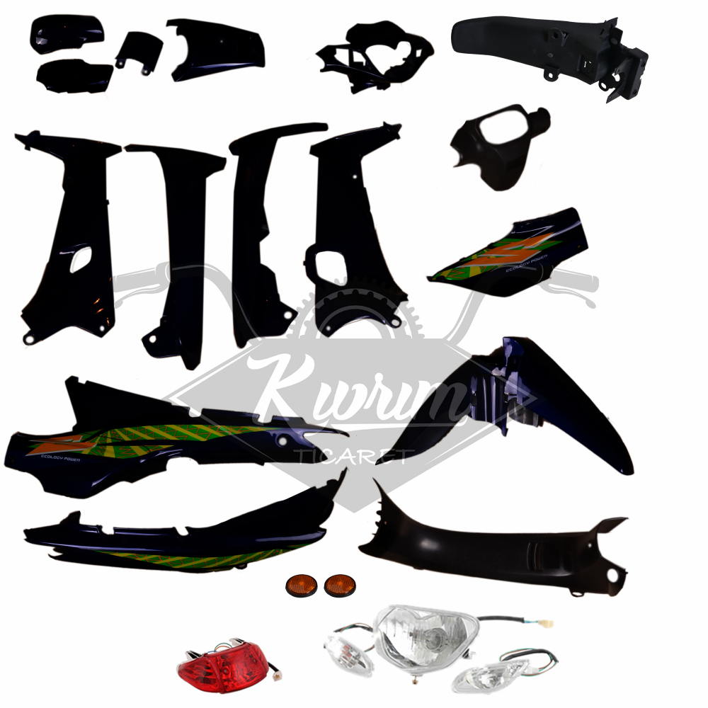 KAPORTA SET [SİYAH] [FAR+STOP+SİNYAL DAHİL] [KALIPSO - ÇELİK] CUB