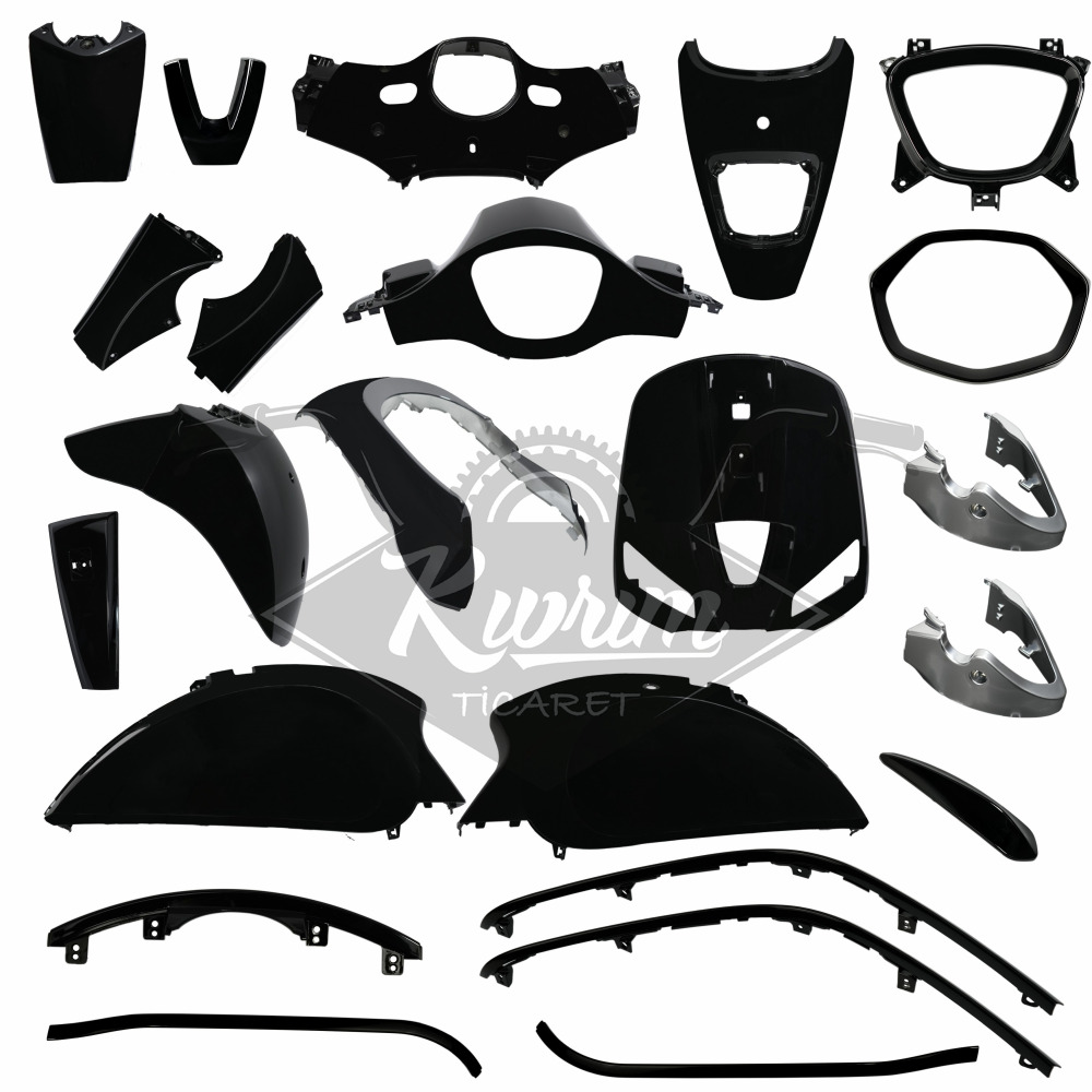 KAPORTA Y.SET [BOYALI AKSAM] [SİYAH] WING 50