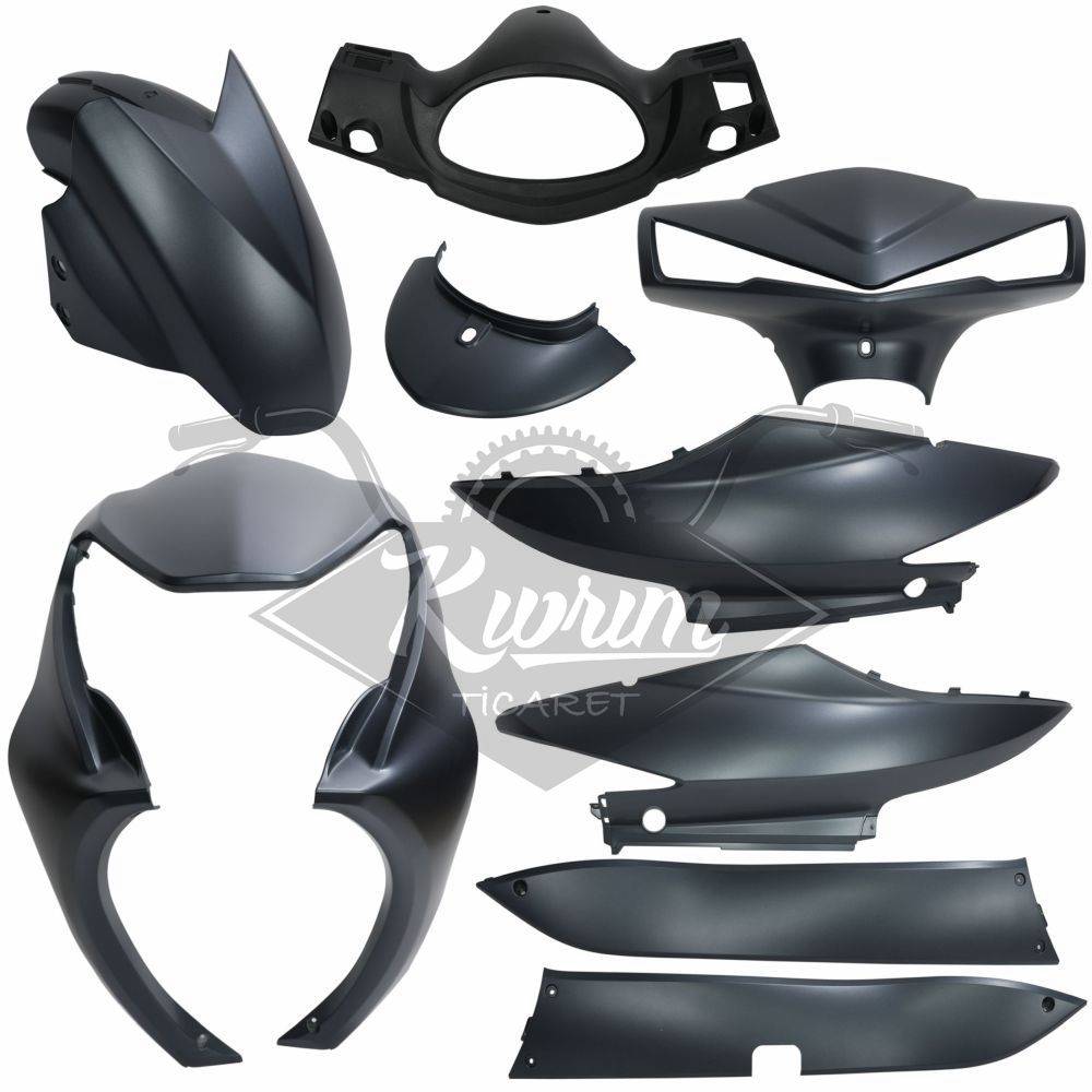 KAPORTA SET [BOYALI AKSAM] [KRİSTAL SİYAH ]  SPACE PRO MAX