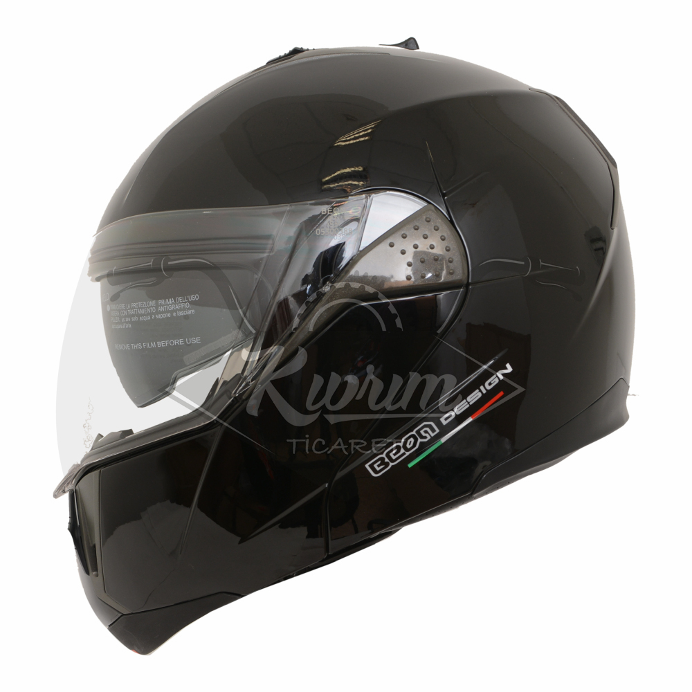 BEON- ÇENE AÇILIR VİZÖRLÜ KASK [B700]  [SİYAH] [XXL]